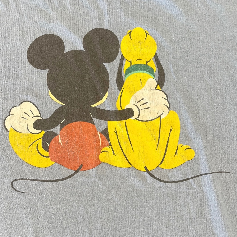 Disney Mickey and Pluto Best Friends Adult Mens T-Shirt (L) - Picture 2 of 5